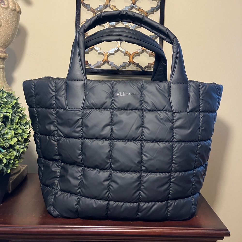 VEECollective Black Quilted Tote Bag